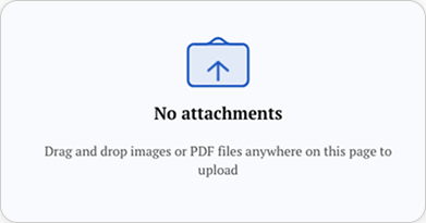 Upload area for images and PDFs