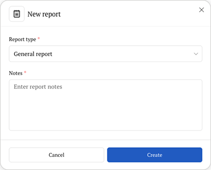 New report form